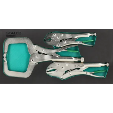 Súprava samosvorných klieští (Grip) - 3 diely (EVA vložka)