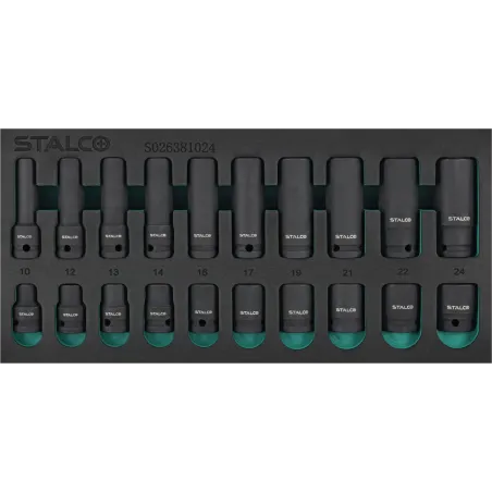 Súprava rázových hlavíc 1/2" - 20 dielov (EVA vložka)