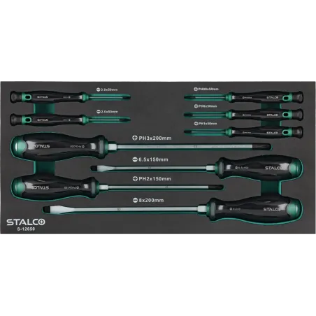 Súprava skrutkovačov úderových a presných - S2 oceľ - 9 dielov (EVA vložka)