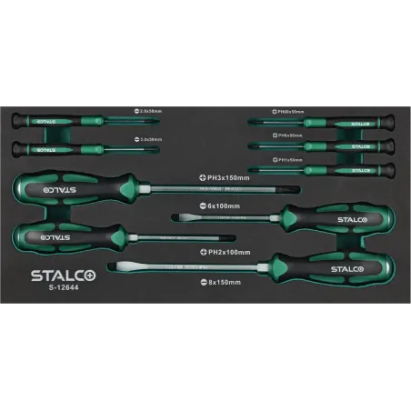 Súprava skrutkovačov úderových a presných - CrV - 9 dielov (EVA vložka)