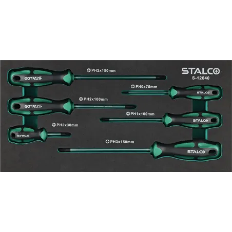 Súprava skrutkovačov PHILLIPS - CrV - 6 dielov (EVA vložka)