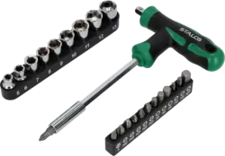 Skrutkovač typu T s bitmi a hlavicami - 23 dielov