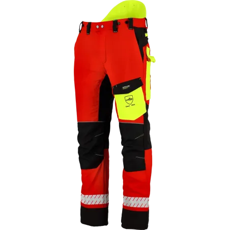 Nohavice odolné proti prerezaniu PILAR PILAR červené STALCO PERFECT veľkosť 2XL (Trieda 1)