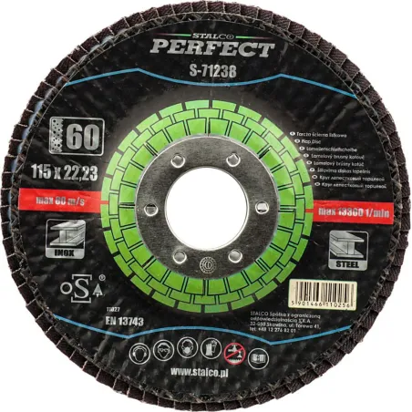 Kotúč brúsný listkový Ø 115 x 22, 23 mm , G80 , zirkón 5/10/120