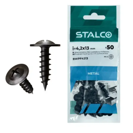 Skrutka montážna s podložkovou hlavou fosfátovaná (PH2) 4,2 x 16 mm blister (50 ks)