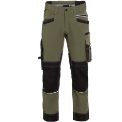 Nohavice pracovné STRETCH LINE olivovo zelené veľkosť S STALCO PERFECT