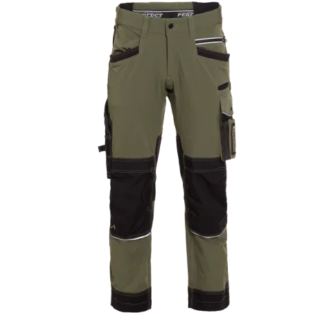 Nohavice pracovné STRETCH LINE olivovo zelené veľkosť S STALCO PERFECT