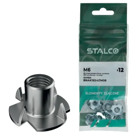 Matica narážacia DIN1624 M6 ZN - blister (12 ks)