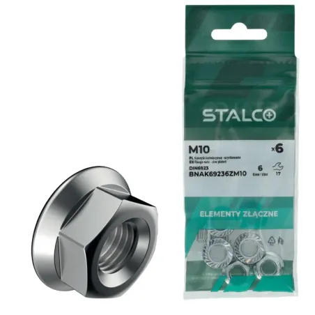 Matica s prírubou šesťhranná DIN6923 M12 tvrdosť 6 ZN - blister (6 ks)