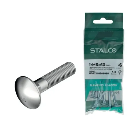 Skrutka vratová DIN603 M5 x 30 mm 4.8 ZN - blister (10 ks)