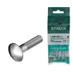 Skrutka vratová DIN603 M8 x 60 mm 4.8 ZN - blister (6 ks)