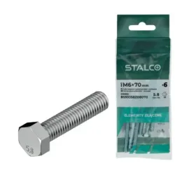 Skrutka metrická 6H DIN933 M6 x 60 mm 5.8 ZN - blister (6 ks)