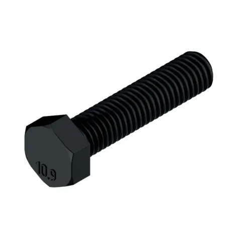 Skrutka metrická 6H DIN933 M12 x 80 mm tvrdosť 10.9 čierna (50 ks)