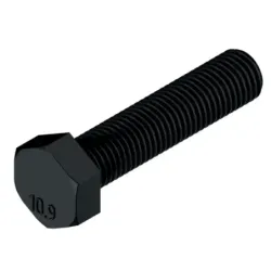 Skrutka metrická 6H s plným jemným závitom DIN961 10 x 1.25 x 045 mm 10.9 čierna (100 ks)