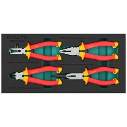 Sada elektrotechnických klieští 4 dielna CrV 1000V vložka EVA STALCO