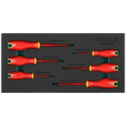 Elektrotechnické skrutkovače SL/TORX 7 dielna sada S2 1000V vložka EVA STALCO