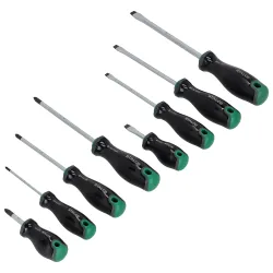 Sada skrutkovačov 8 dielna S2 SL/PH s držiakom STALCO