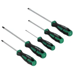 Sada skrutkovačov 5 dielna CrV SL/PH s držiakom STALCO