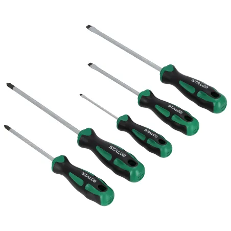 Sada skrutkovačov 5 dielna CrV SL/PH s držiakom STALCO