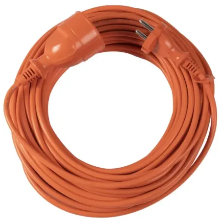 Predlžovací kábel s jednou zásuvkou H05VV-F 15 m 2×1 mm² 10 A oranžový STALCO