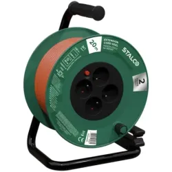Predlžovací bubon 25 m H05VV-F 3×1 mm² 16 A s 4 zásuvkami oranžový IP20 STALCO