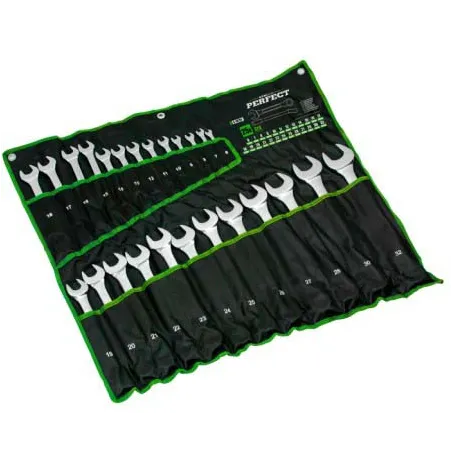 Kľúče ploché-očkové leštené 6 - 32 mm , 12 prvkov 1/8