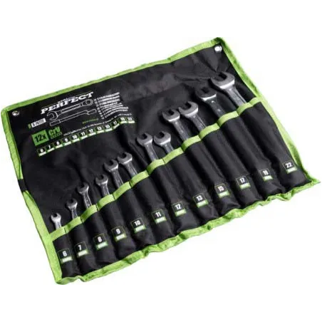 Kľúče ploché-očkové vyhnuté 6 - 22 mm , 12 prvkov 1/16