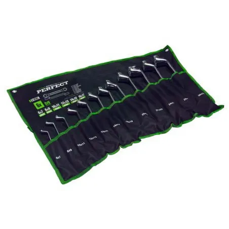 Kľúče ploché-očkové ohnuté 6 - 17 mm , 6 prvkov 1/24