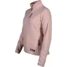 Mikina fisová dámska Navas W - L ružová melange 1/10