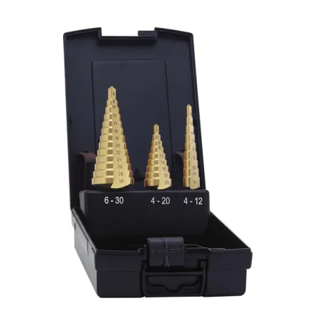 Stupňovitý vrták sada HSS-TiN Ø4-12/1 4-20/2 6-30 mm 3ks